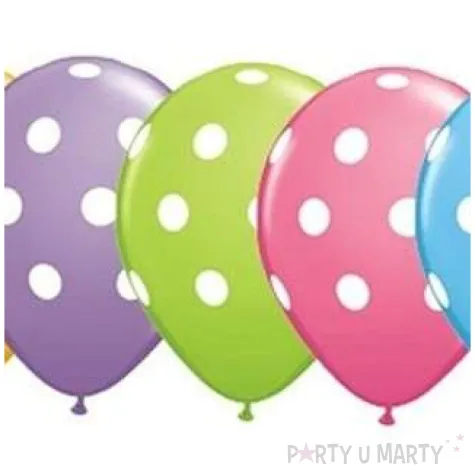 balony groszki kolorowe mix qualatex 11 25 szt