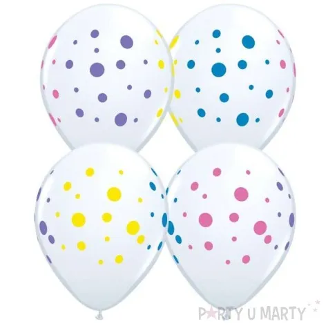 balony groszki kolorowe mix qualatex 11 50 szt