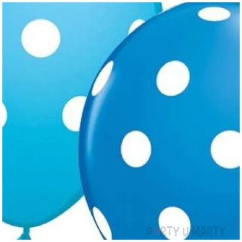 balony groszki niebieski mix qualatex 11 25 szt