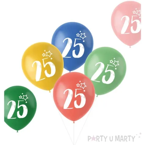 balony gwiazdki liczba 25 mix folat 13 6 szt