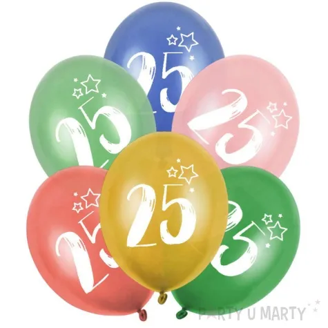 balony gwiazdki liczba 25 mix folat 13 6 szt