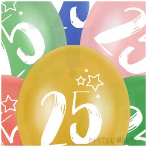 balony gwiazdki liczba 25 mix folat 13 6 szt