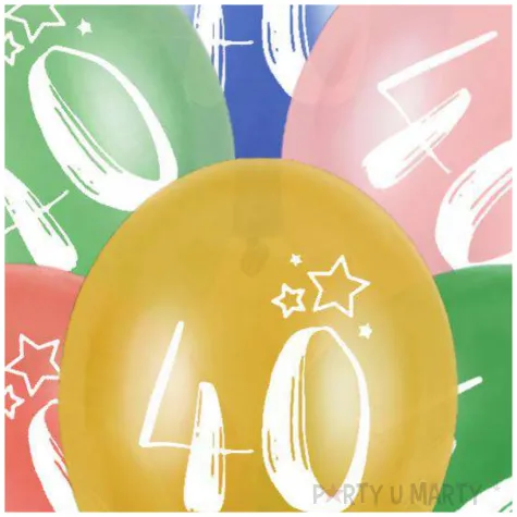 balony gwiazdki liczba 40 mix folat 13 6 szt