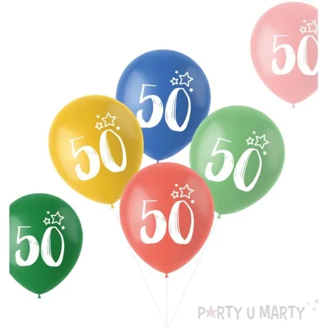 balony gwiazdki liczba 50 mix folat 13 6 szt