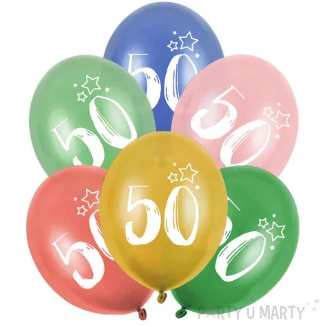 balony gwiazdki liczba 50 mix folat 13 6 szt