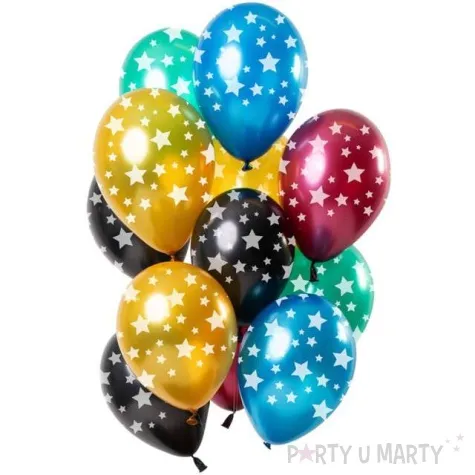 balony gwiazdki metalik mix folat 12 12 szt