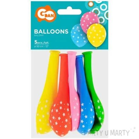 balony gwiazdki mix godan 12 5 szt