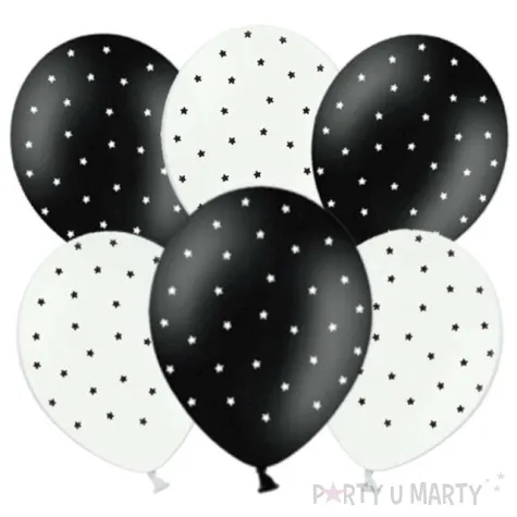 balony gwiazdki mix partydeco 30 cm 6 szt