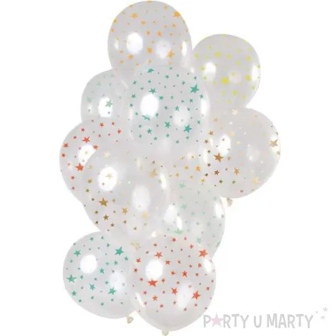 balony gwiazdki transparentne folat 12 12 szt