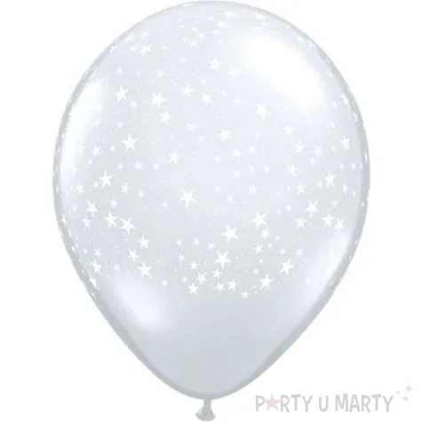 balony gwiazdki transparentne qualatex 5 100 szt
