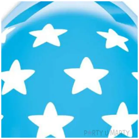 balony gwiazdki z kokarda niebieskie gemar 18 25 szt