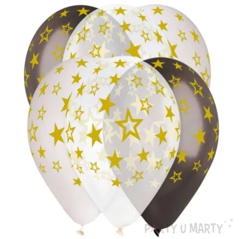 balony gwiazdy zlote 13 gemar 6 szt