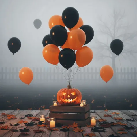 balony halloween classic mix pomaranczowy czarny 12 20 szt