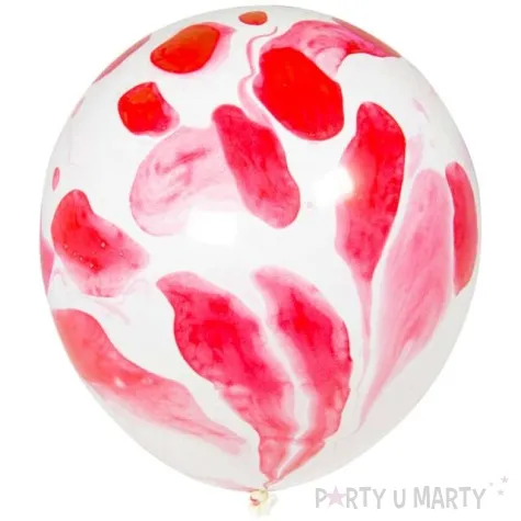 balony halloween krwawe plamy biale folat 12 6 szt