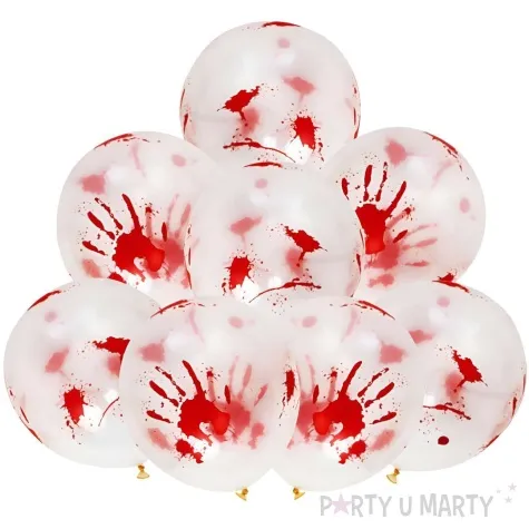balony halloween krwawe slady smiffys 12 8 szt