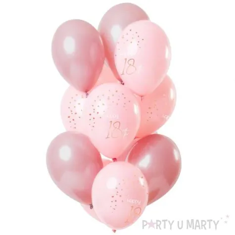 balony happy 18th elegant rozowy folat 12 12 szt