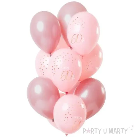 balony happy 60th elegant rozowy folat 12 12 szt