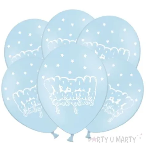 balony happy birthday baby boy pastel niebieski 12 strong 50 szt