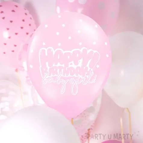 balony happy birthday baby girl pastel rozowy 12 strong 50 szt