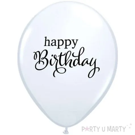 balony happy birthday bialy qualatex 11 25 szt