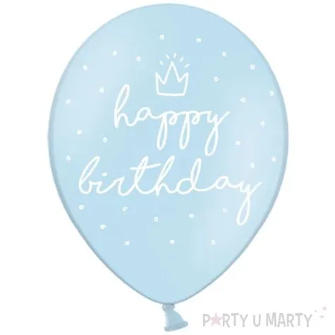 balony happy birthday blekitne 12 strong 6 szt