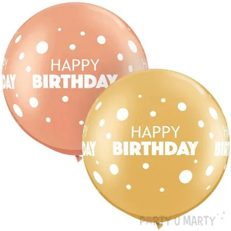 balony happy birthday grochy qualatex 30 2 szt