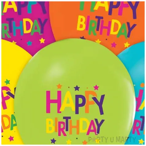 balony happy birthday gwiazdki mix godan 12 5 szt