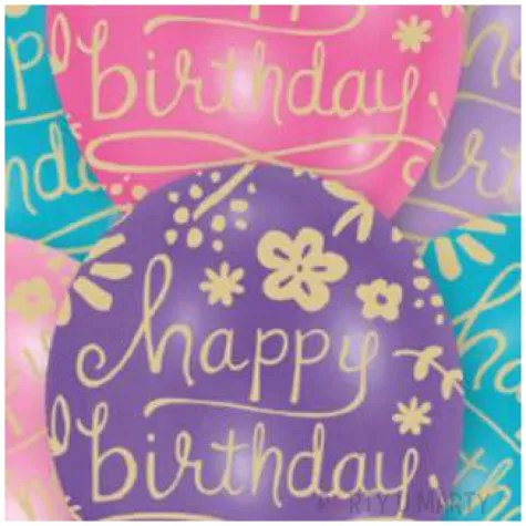balony happy birthday kwiatki mix amscan 11 6 szt