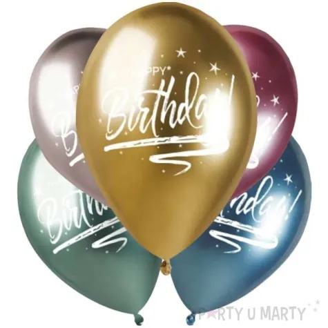 balony happy birthday metaliczne gemar 13 5 szt
