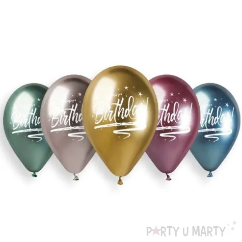 balony happy birthday metaliczne gemar 13 5 szt