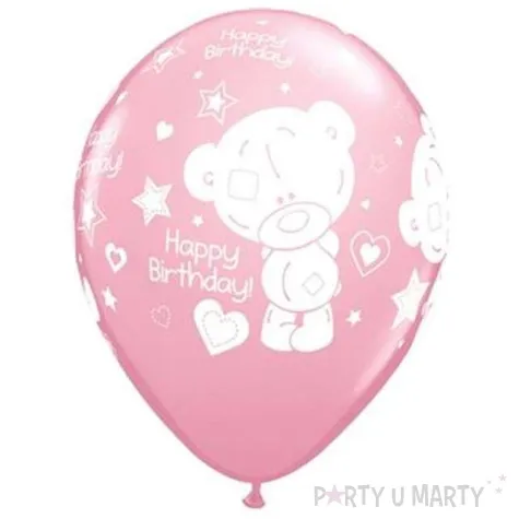 balony happy birthday mis rozowe qualatex 11 25 szt