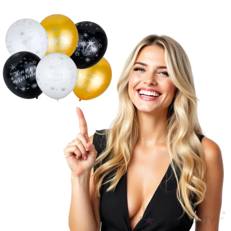 balony happy birthday mix czakos 12 6 szt