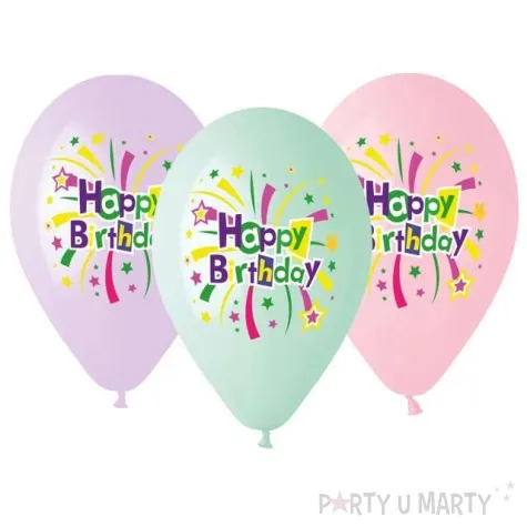 balony happy birthday mix gemar 13 5 szt