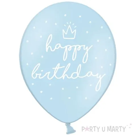 balony happy birthday pastel blekitny strong 12 50 szt