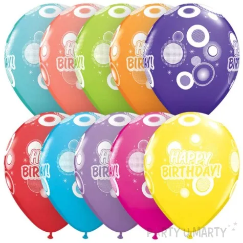 balony happy birthday pastel mix qualatex 11 6szt