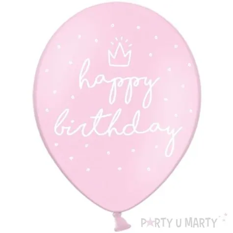 balony happy birthday rozowe 12 strong 6 szt