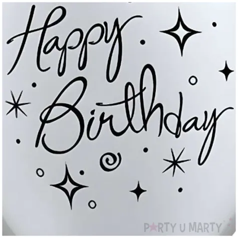 balony happy birthday sparkles srebrny metaliczny qualatex 11 25 szt