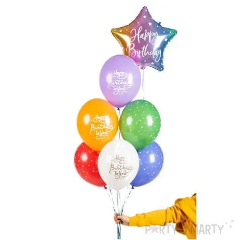 balony happy birthday to you partydeco 12 50 szt