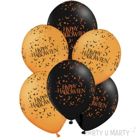 balony happy halloween pomaranczowe partypal 12 6 szt
