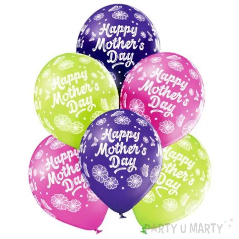 balony happy mothers day dzien matki mix belbal 12 6 szt