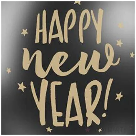 balony happy new year czarne partydeco 50szt