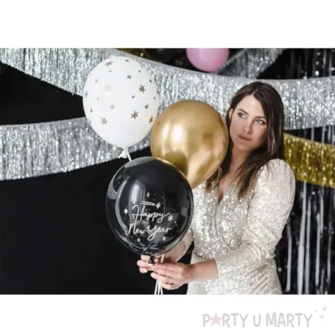 balony happy new year i gwiazdki partydeco 12 50 szt