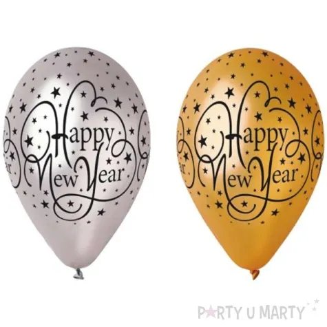 balony happy new year metalik mix gemar 12 25 szt