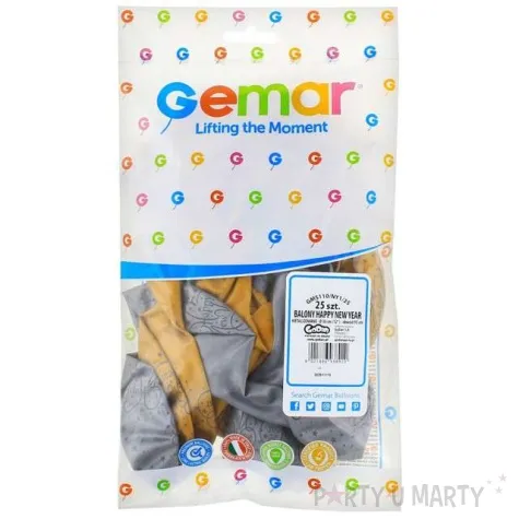 balony happy new year metalik mix gemar 12 25 szt