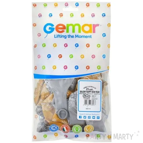 balony happy new year metalik mix gemar 12 25 szt