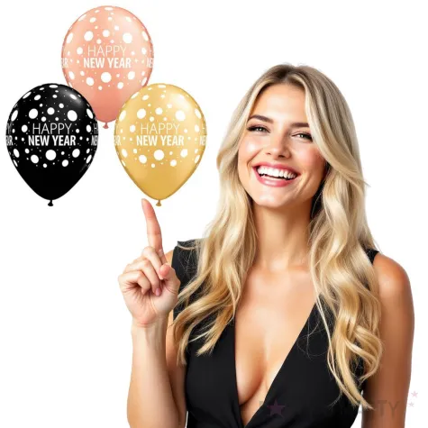 balony happy new year mix qualatex 11 25 szt