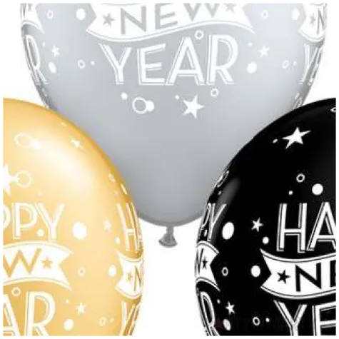 balony happy new year mix qualatex 11 25 szt