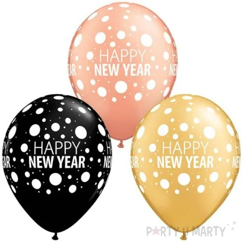 balony happy new year mix qualatex 11 25 szt