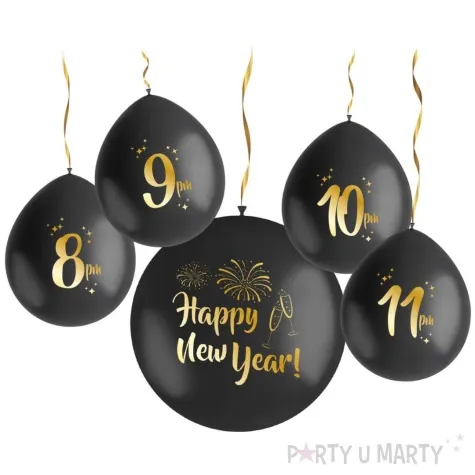 balony happy new year odliczanie folat 13 cali 6 szt