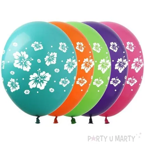 balony hawajskie kwiaty pastel mix show 12 5 szt